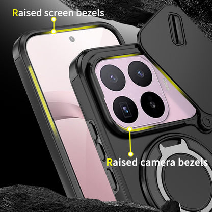 For Xiaomi 17T 5G Sliding Camshield Ring Holder Phone Case - Black - EDA009720201A