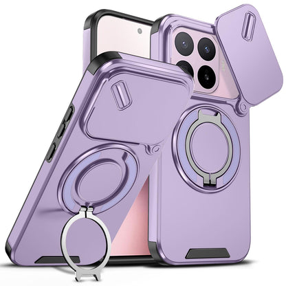 For Xiaomi 17T 5G Sliding Camshield Ring Holder Phone Case - Purple - EDA009720201B