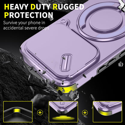 For Xiaomi 17T 5G Sliding Camshield Ring Holder Phone Case - Purple - EDA009720201B