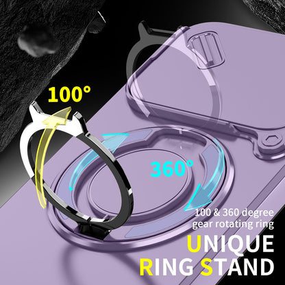 For Xiaomi 17T 5G Sliding Camshield Ring Holder Phone Case - Purple - EDA009720201B