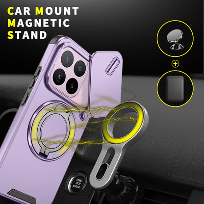 For Xiaomi 17T 5G Sliding Camshield Ring Holder Phone Case - Purple - EDA009720201B