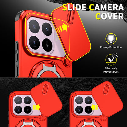 For Xiaomi 17T 5G Sliding Camshield Ring Holder Phone Case - Red - EDA009720201C