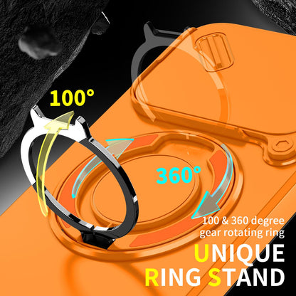 For Xiaomi 17T 5G Sliding Camshield Ring Holder Phone Case - Orange - EDA009720201D