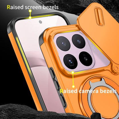 For Xiaomi 17T 5G Sliding Camshield Ring Holder Phone Case - Orange - EDA009720201D