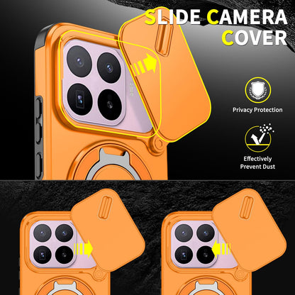 For Xiaomi 17T 5G Sliding Camshield Ring Holder Phone Case - Orange - EDA009720201D