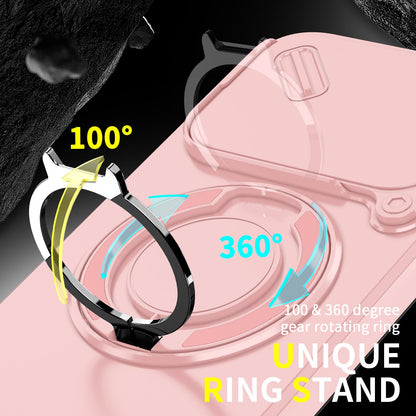 For Xiaomi 17T 5G Sliding Camshield Ring Holder Phone Case - Pink - EDA009720201E