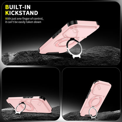 For Xiaomi 17T 5G Sliding Camshield Ring Holder Phone Case - Pink - EDA009720201E