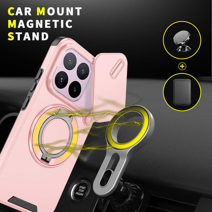 For Xiaomi 17T 5G Sliding Camshield Ring Holder Phone Case - Pink - EDA009720201E