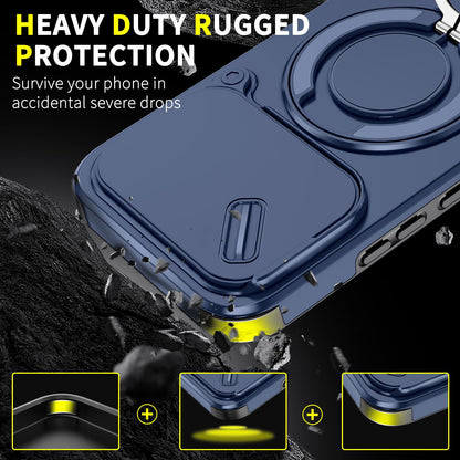 For Xiaomi 17T 5G Sliding Camshield Ring Holder Phone Case - Blue - EDA009720201F