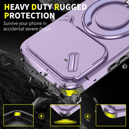 For Xiaomi 17T Pro 5G Sliding Camshield Ring Holder Phone Case - Purple - EDA009720202B