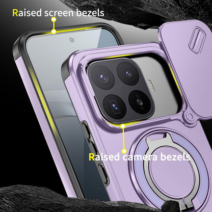 For Xiaomi 17T Pro 5G Sliding Camshield Ring Holder Phone Case - Purple - EDA009720202B