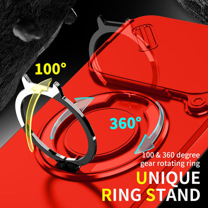 For Xiaomi 17T Pro 5G Sliding Camshield Ring Holder Phone Case - Red - EDA009720202C
