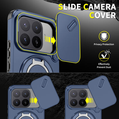 For Xiaomi 17T Pro 5G Sliding Camshield Ring Holder Phone Case - Blue - EDA009720202F