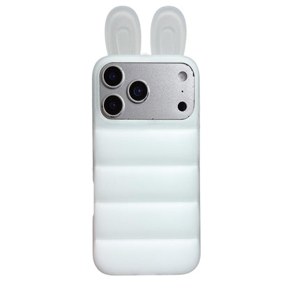 For iPhone 18 Pro Max / 17 Pro Max Bunny Ears Puffer TPU Phone Case - Translucent - EDA009720302B