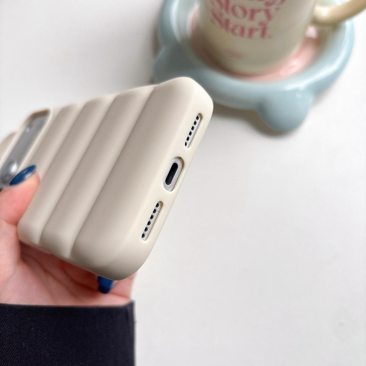 For iPhone 16 Pro Max Bunny Ears Puffer TPU Phone Case - Pink - EDA009720304C