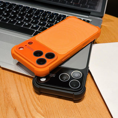 For iPhone 17 Water Ripple Texture Magnetic Phone Case with Lens Film - Rose Red - EDA009720513E