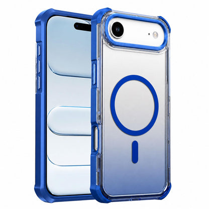 For iPhone Air Transparent Gradient Magnetic Phone Case - Blue - EDA009721122E