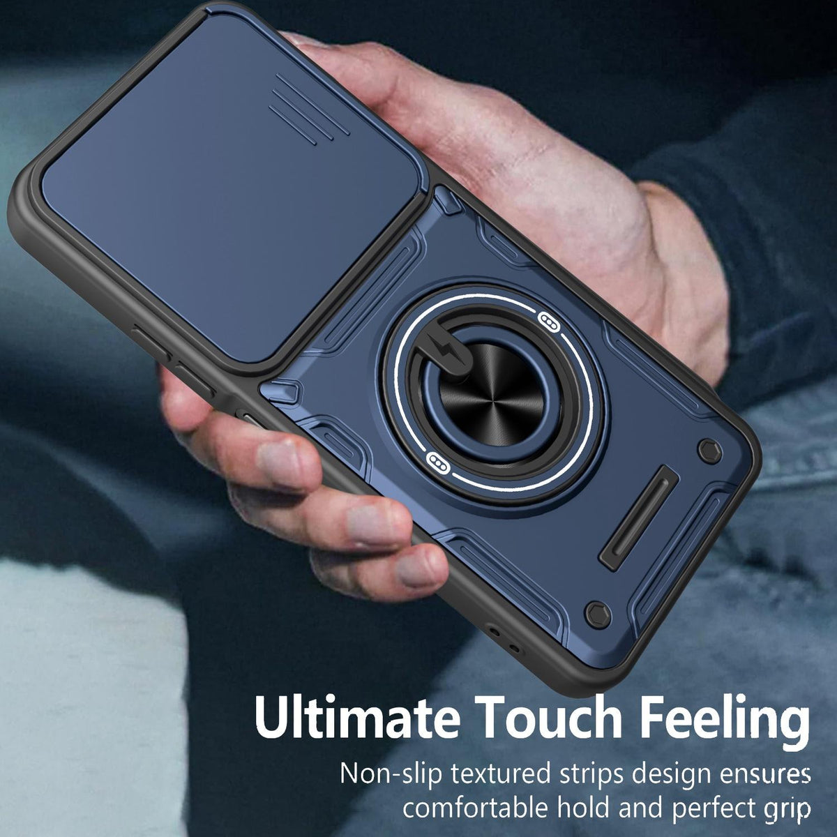 For Itel A100 4G Multifunctional Sliding Camshield Ring Holder Phone Case - Red - EDA009721302D