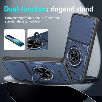 For Itel A100 4G Multifunctional Sliding Camshield Ring Holder Phone Case - Red - EDA009721302D