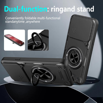 For Nothing Phone 4a Pro Multifunctional Sliding Camshield Ring Holder Phone Case - Orange - EDA009721802A