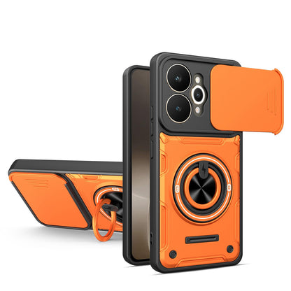 For Realme 15 / 15 Pro 5G Multifunctional Sliding Camshield Ring Holder Phone Case - Orange - EDA009722001A