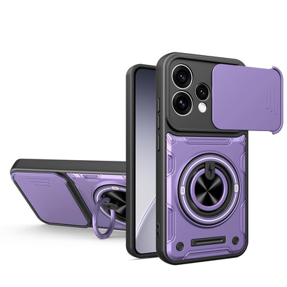 For OPPO Reno15 5G Global Multifunctional Sliding Camshield Ring Holder Phone Case - Purple - EDA009722103E