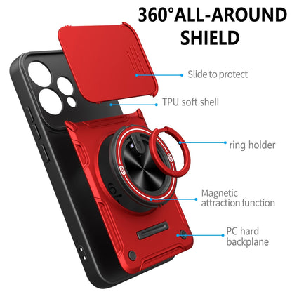 For OPPO Reno15 5G Global Multifunctional Sliding Camshield Ring Holder Phone Case - Purple - EDA009722103E