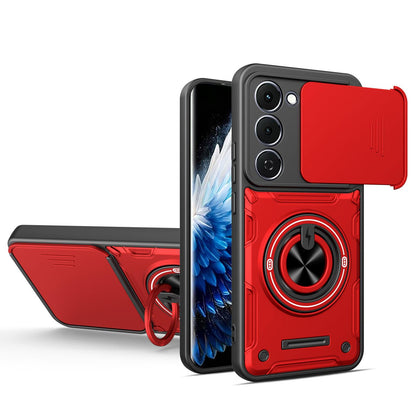 For Tecno Spark 40 Pro+ 4G Multifunctional Sliding Camshield Ring Holder Phone Case - Red - EDA009722305D