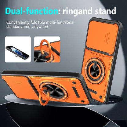 For Tecno Spark 40 Pro+ 4G Multifunctional Sliding Camshield Ring Holder Phone Case - Red - EDA009722305D