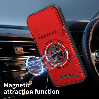For Google Pixel 11 / 11 Pro Multifunctional Sliding Camshield Ring Holder Phone Case - Orange - EDA009722503A