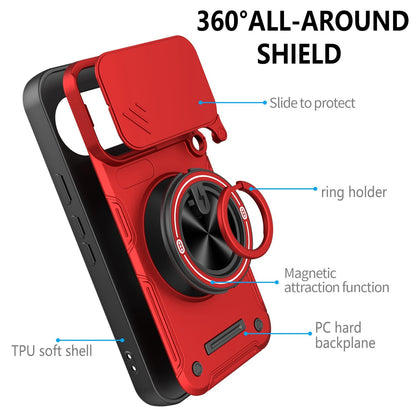 For Google Pixel 11 / 11 Pro Multifunctional Sliding Camshield Ring Holder Phone Case - Black - EDA009722503C