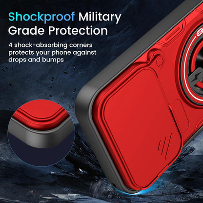For Google Pixel 11 / 11 Pro Multifunctional Sliding Camshield Ring Holder Phone Case - Purple - EDA009722503E