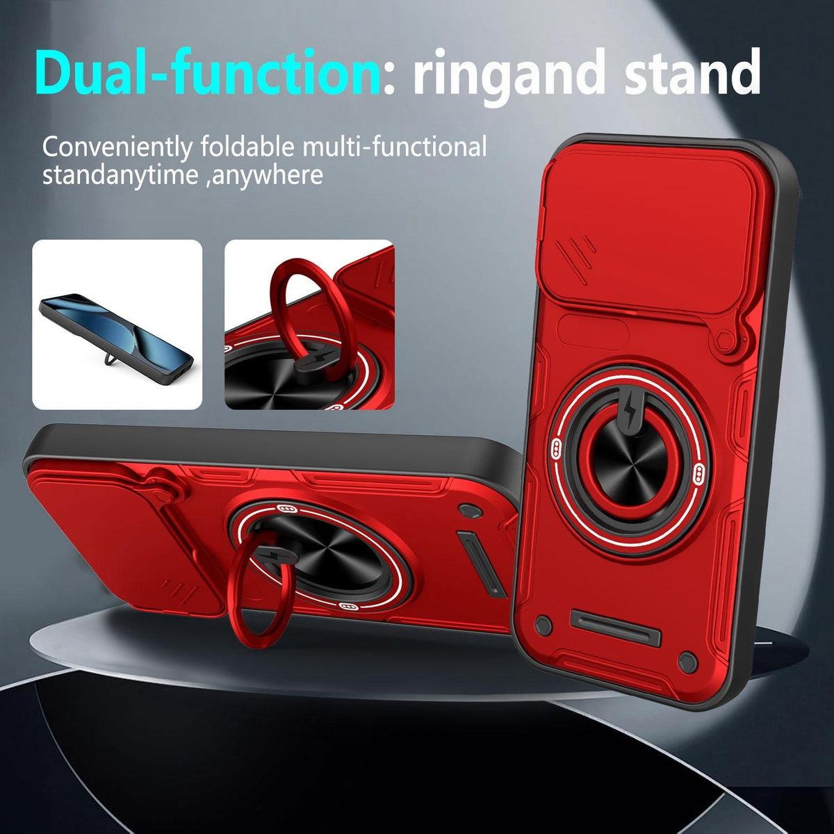For Google Pixel 11 / 11 Pro Multifunctional Sliding Camshield Ring Holder Phone Case - Purple - EDA009722503E