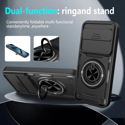 For Google Pixel 11 Pro XL Multifunctional Sliding Camshield Ring Holder Phone Case - Black - EDA009722504C