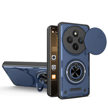 For Honor X9c / X60 Pro / Magic7 Lite Multifunctional Sliding Camshield Ring Holder Phone Case - Blue - EDA009722605B