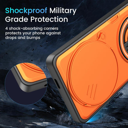 For Honor X9c / X60 Pro / Magic7 Lite Multifunctional Sliding Camshield Ring Holder Phone Case - Red - EDA009722605D