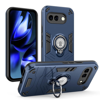 For Google Pixel 9a Ring Holder Phone Case - Royal Blue - EDA009725701A