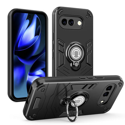 For Google Pixel 9a Ring Holder Phone Case - Black - EDA009725701B