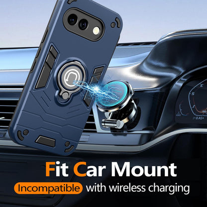 For Google Pixel 9a Ring Holder Phone Case - Black - EDA009725701B
