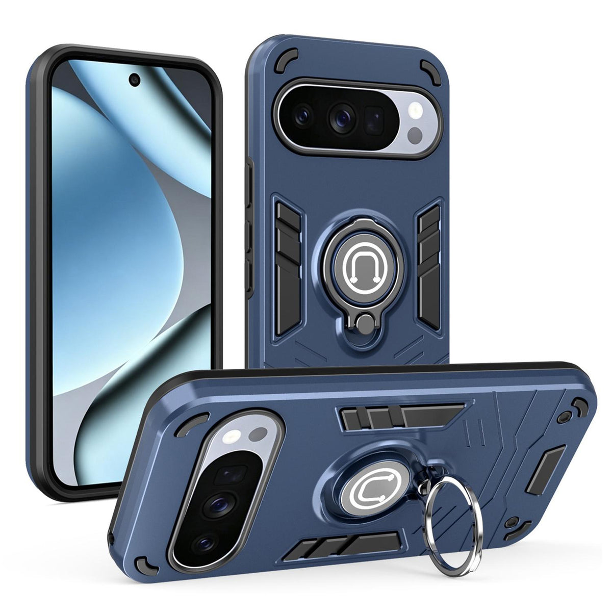 For Google Pixel 10 5G / 10 Pro 5G Ring Holder Phone Case - Royal Blue - EDA009725702A