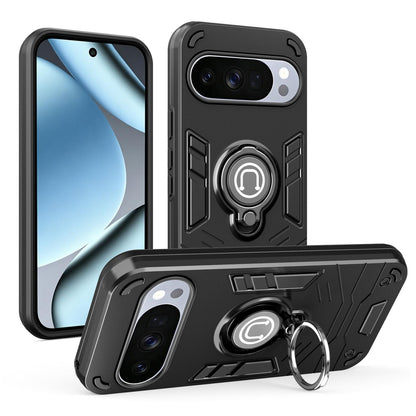 For Google Pixel 10 5G / 10 Pro 5G Ring Holder Phone Case - Black - EDA009725702B