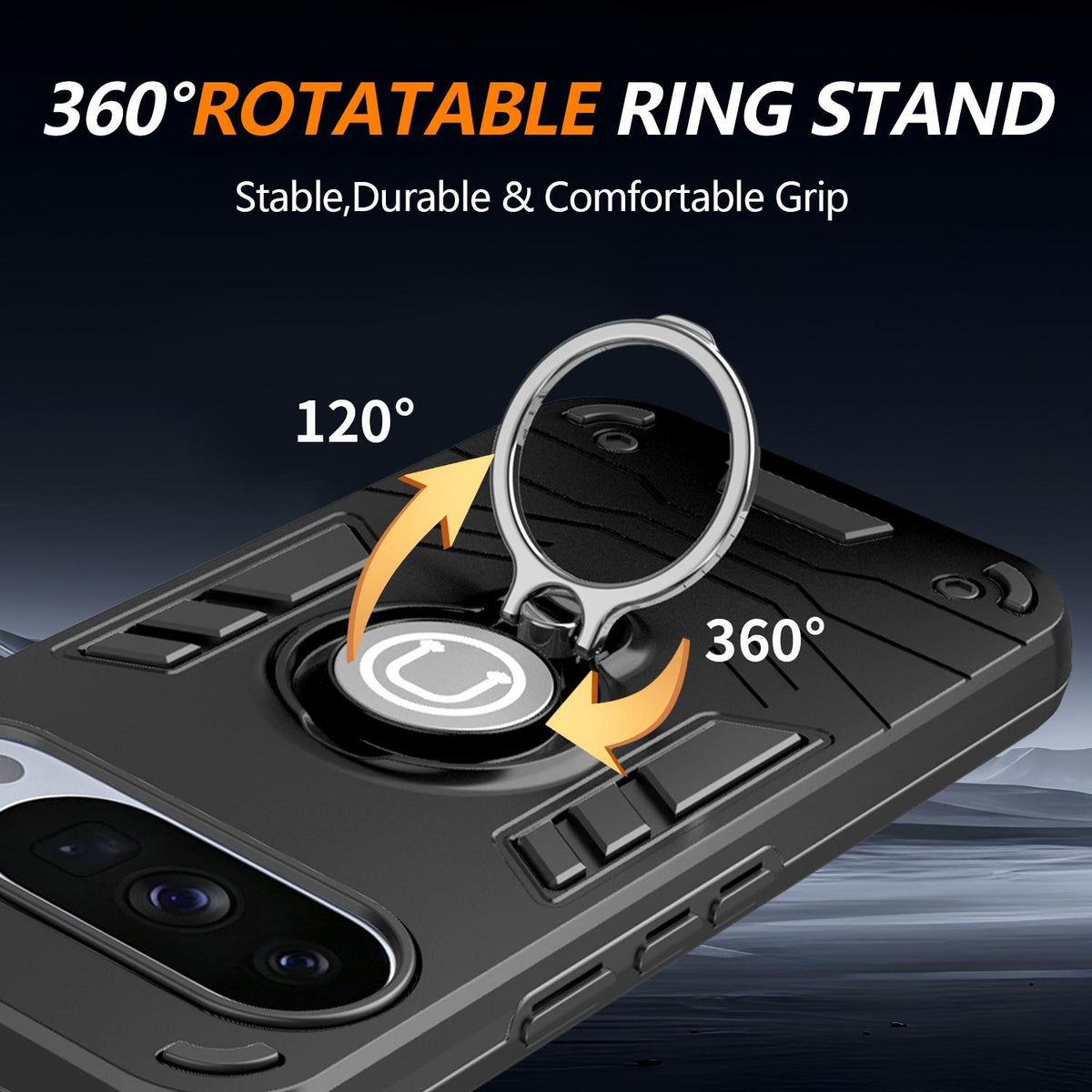For Google Pixel 10 5G / 10 Pro 5G Ring Holder Phone Case - Grey - EDA009725702C