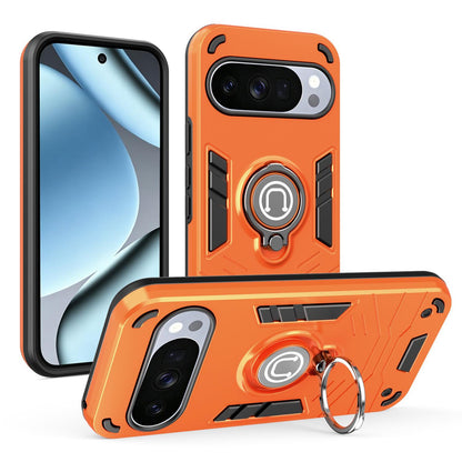 For Google Pixel 10 5G / 10 Pro 5G Ring Holder Phone Case - Orange - EDA009725702D