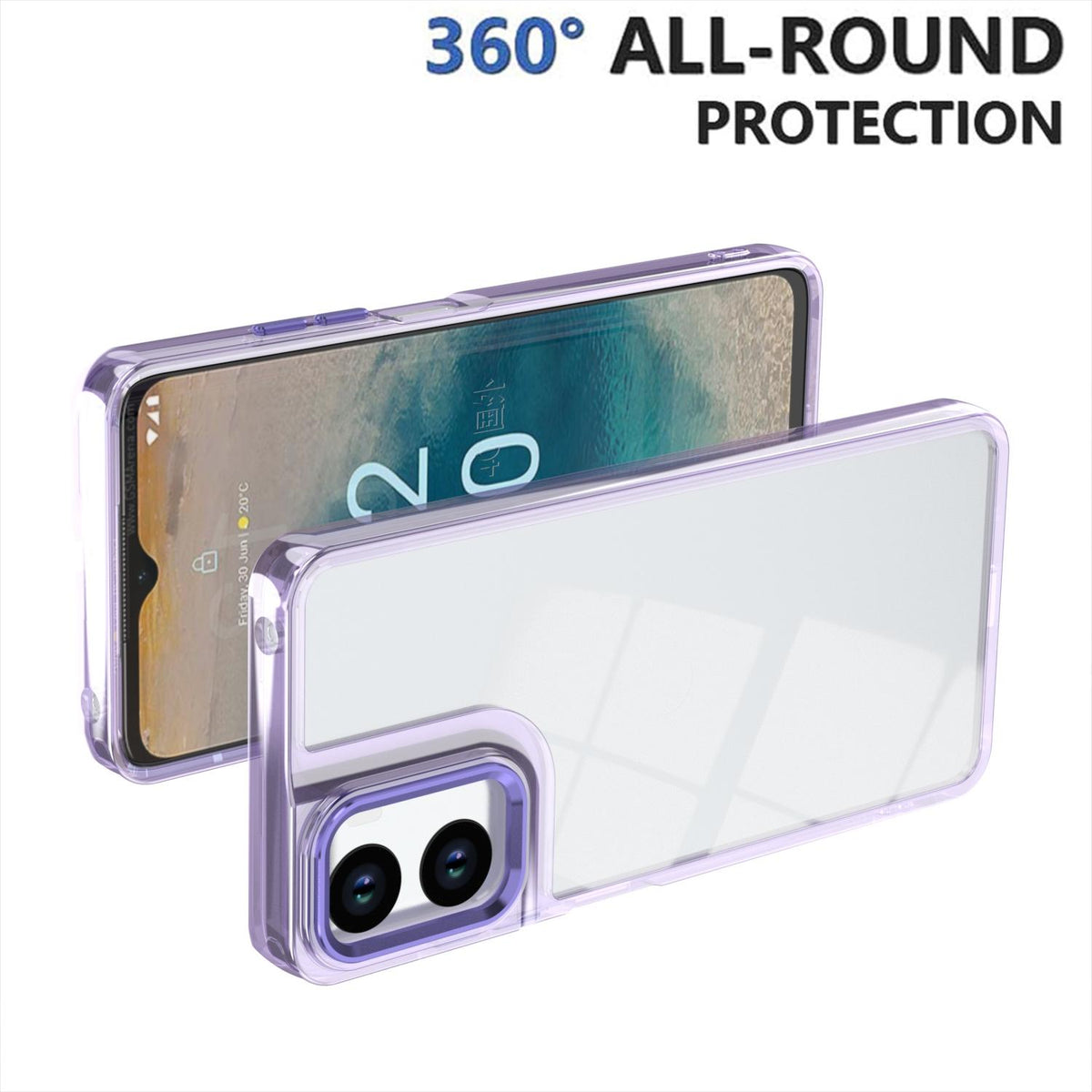 For Motorola Moto G06 4G Shine High Transparency Acrylic Phone Case - Purple - EDA009725803A