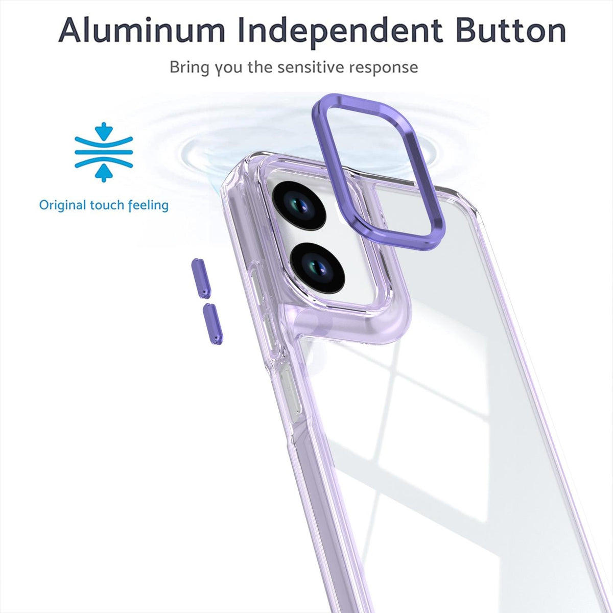 For Motorola Moto G06 4G Shine High Transparency Acrylic Phone Case - Purple - EDA009725803A