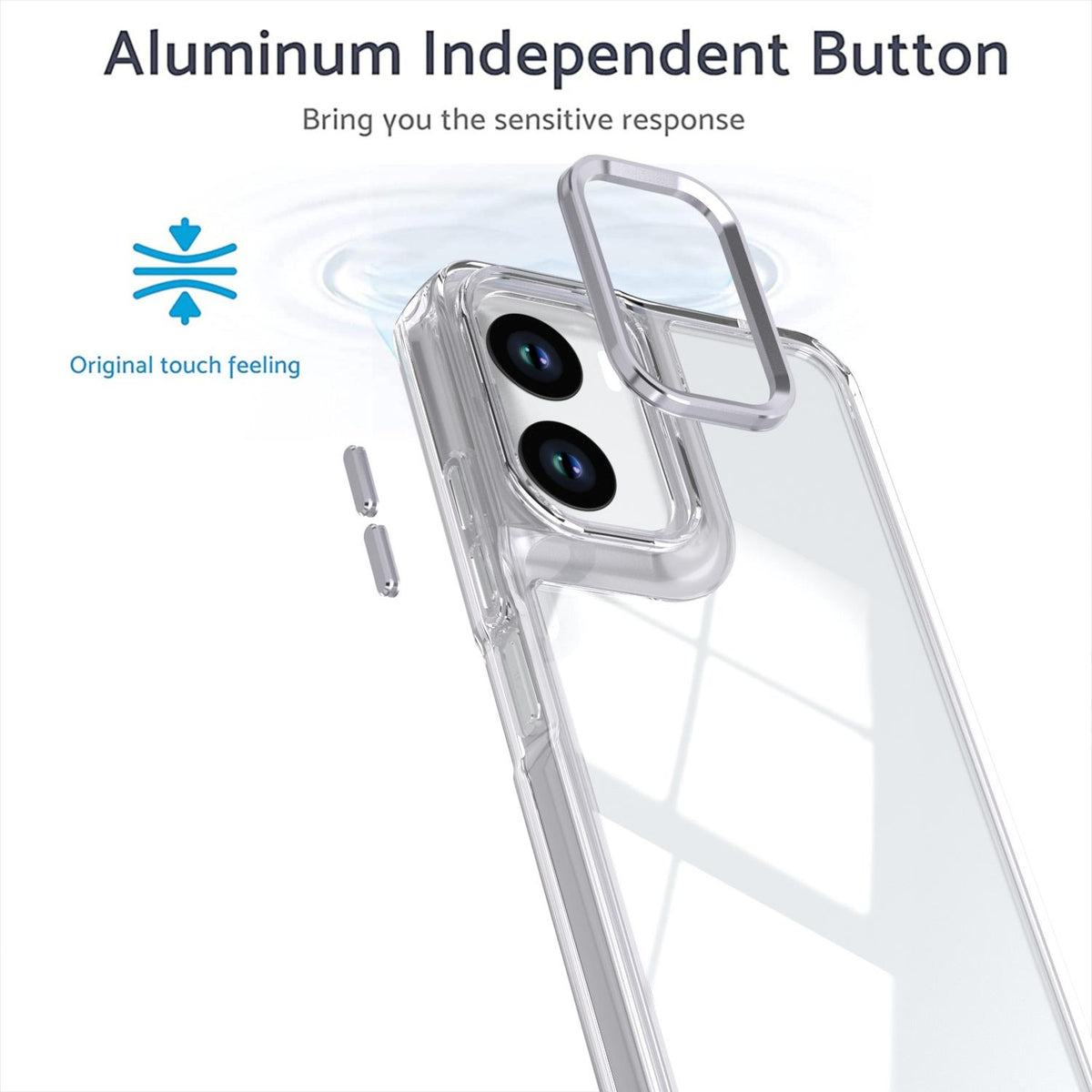For Motorola Moto G06 4G Shine High Transparency Acrylic Phone Case - White - EDA009725803B