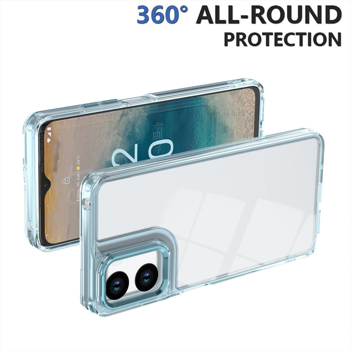 For Motorola Moto G06 4G Shine High Transparency Acrylic Phone Case - Blue - EDA009725803C
