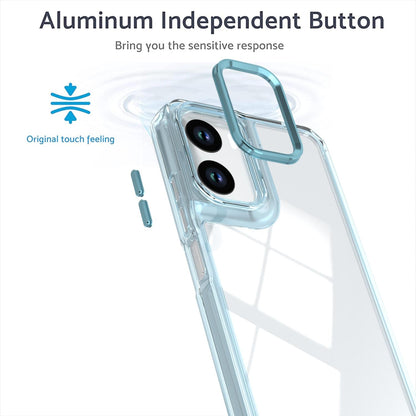 For Motorola Moto G06 4G Shine High Transparency Acrylic Phone Case - Blue - EDA009725803C