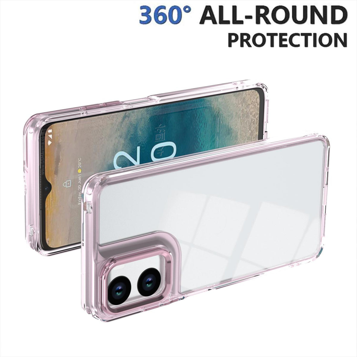 For Motorola Moto G06 4G Shine High Transparency Acrylic Phone Case - Pink - EDA009725803D