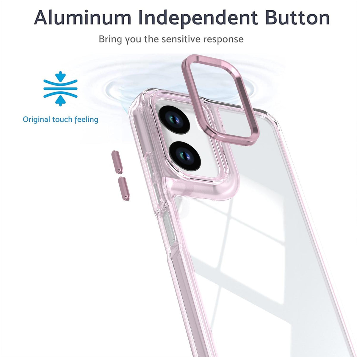 For Motorola Moto G06 4G Shine High Transparency Acrylic Phone Case - Pink - EDA009725803D